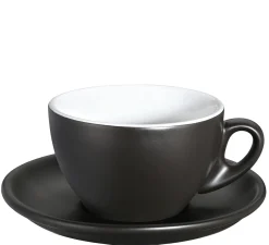 Cappuccinotasse ROMA schwarz matt