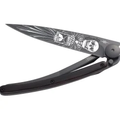 Deejo Taschenmesser Ebenholz mit Motiv