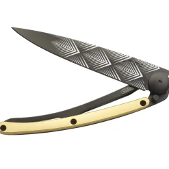 Deejo Taschenmesser Gelbold 