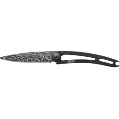 Deejo Taschenmesser "Naked Black" mit Motiv
