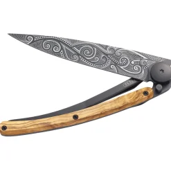 Deejo Taschenmesser Olivenholz mit Motiv