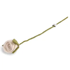 Deko Rose Filz weiß