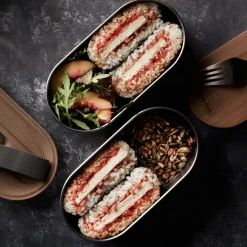 Edelstahl Bentobox, 2 x 500 ml