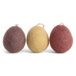En Gry & Sif 3er Set Eier gelb, rosa, lila hell