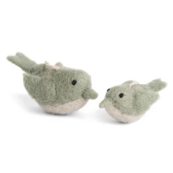 En Gry & Sif 2er Set Vogel hellgrün