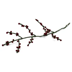En Gry & Sif Grüner Ast m. Dunkelroten Beeren 60cm, Filz