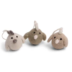 3er Set Mini Hühner Filz