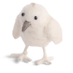 Filzfigur "Vogel" mini, weiß