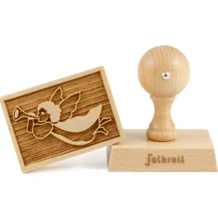 Folkroll Holz-Keksstempel "Weihnachtsengel"