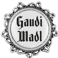Gaudiknopf Gaudi Madl - Anstecker "Klassiker - verziert"