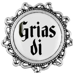 Gaudiknopf Grias - di - Anstecker "Klassiker - verziert"