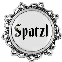 Gaudiknopf Spatzl - Anstecker "Klassiker - verziert"