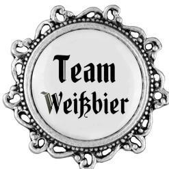 Gaudiknopf Team Weißbier - Anstecker "Klassiker - verziert"