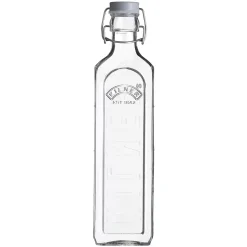 Glasflasche mit Bügelverschluß, eckig, 1 Liter