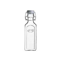 Glasflasche mit Bügelverschluß, eckig, 300 ml