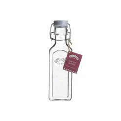 Glasflasche mit Bügelverschluß, eckig, 300 ml