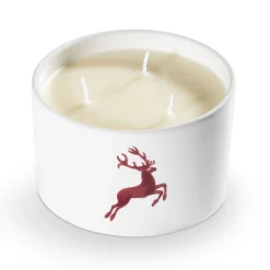 Gmundner Dose mit Kerze "Bordeauxroter Hirsch"