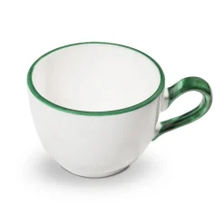 Gmundner Kaffeetasse "Grüner Rand"