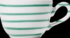 Gmundner Kaffeetasse "Grüngeflammt"