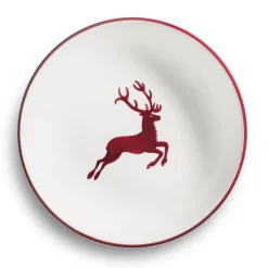 Gmundner Suppenteller "Bordeauxroter Hirsch"