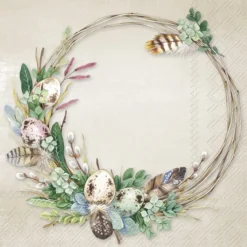 IHR Lunchservietten "Egg Wreath"