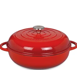 Küchenprofi Gourmetpfanne mit hohem Deckel, 28 cm classic red