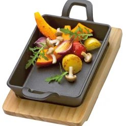 Küchenprofi Servierpfanne mit Holzbrett