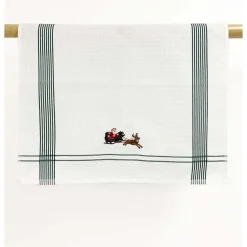 Kleinmann Geschirrtuch "Santa Claus" grün 50x70cm