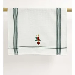 Kleinmann Küchentuch "Weihnachtskerze" grün 50x70 cm