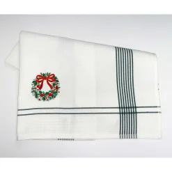 Kleinmann Küchentuch "Weihnachtskranz" grün 50x70 cm
