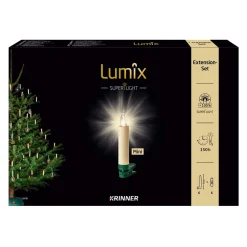 Krinner Christbaumkerze Mini Erweiterungs-Set "Lumix SuperLight Elfenbein"