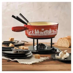 Kuhn Rikon Caquelon Alpweide rot 24 cm