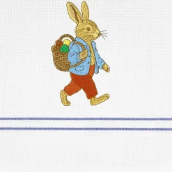 Landherzl Geschirrtuch "Hase mit Korb" 50x70cm