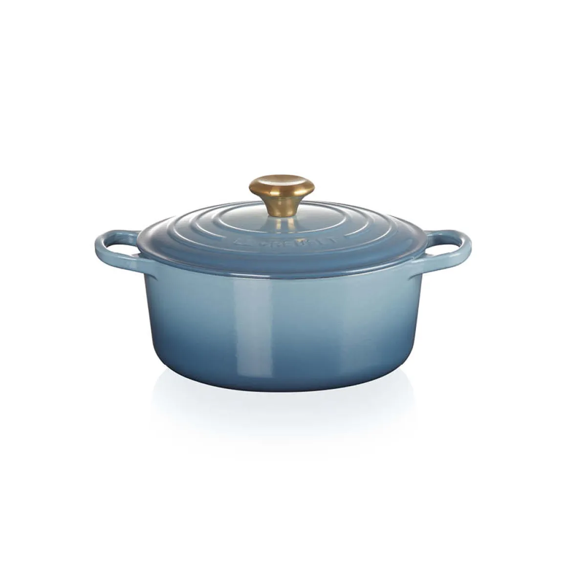 Le Creuset Gussbräter rund Chambray "Signature"