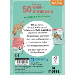 Moses Kartenset 50 heimische Wald- & Wildtiere "Expedition Natur"