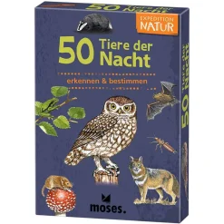 Moses Kartenset 50 Tiere der Nacht 