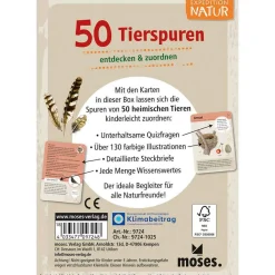 Moses Kartenset 50 Tierspuren "Expedition Natur"