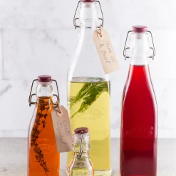 Quadratische Bügelverschluss Flasche, 1 Liter