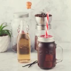 Quadratische Bügelverschluss Flasche, 0.25 Liter