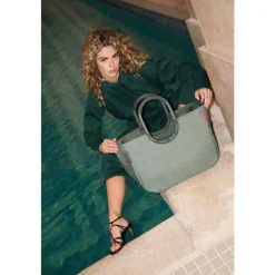 Reisenthel Loopshopper L frame twist sage