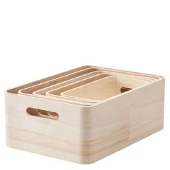 RIG-TIG Aufbewahrungsbox Holz 5tlg. "Save it"