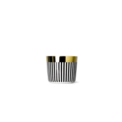 Sieger by Fürstenberg Becher Sip of Gold 90mm, Black & White Dots