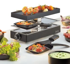 Spring Raclette mit Alugrillplatte schwarz für 2