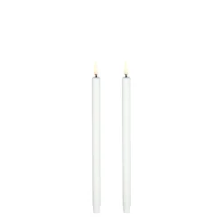 Uyuni 2er Set Mini LED-Stabkerzen "Taper" weiß