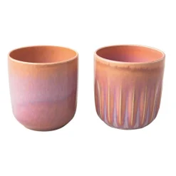 Villeroy & Boch 2er Set Becher "Perlemor Coral"