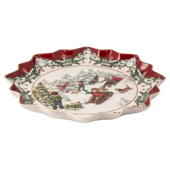 Villeroy & Boch Gebäckteller tief, Schlittenfahrt 39x39x3,5cm "Toy's Fantasy"