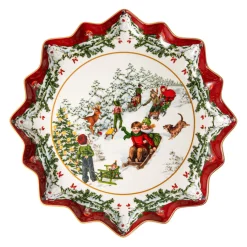 Villeroy & Boch Gebäckteller tief, Schlittenfahrt 39x39x3,5cm 