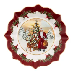 Villeroy & Boch Schale auf Fuß, Santa mit Weihnachtsbaum 24x24x12cm "Toy's Fantasy"