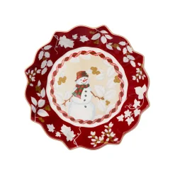 Villeroy & Boch Schale groß, Schneemann 25x25x4cm 