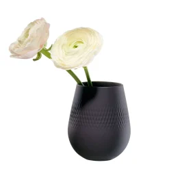Villeroy & Boch Vase Carré klein 12,5x12,5x14cm "Manufacture Collier noir"